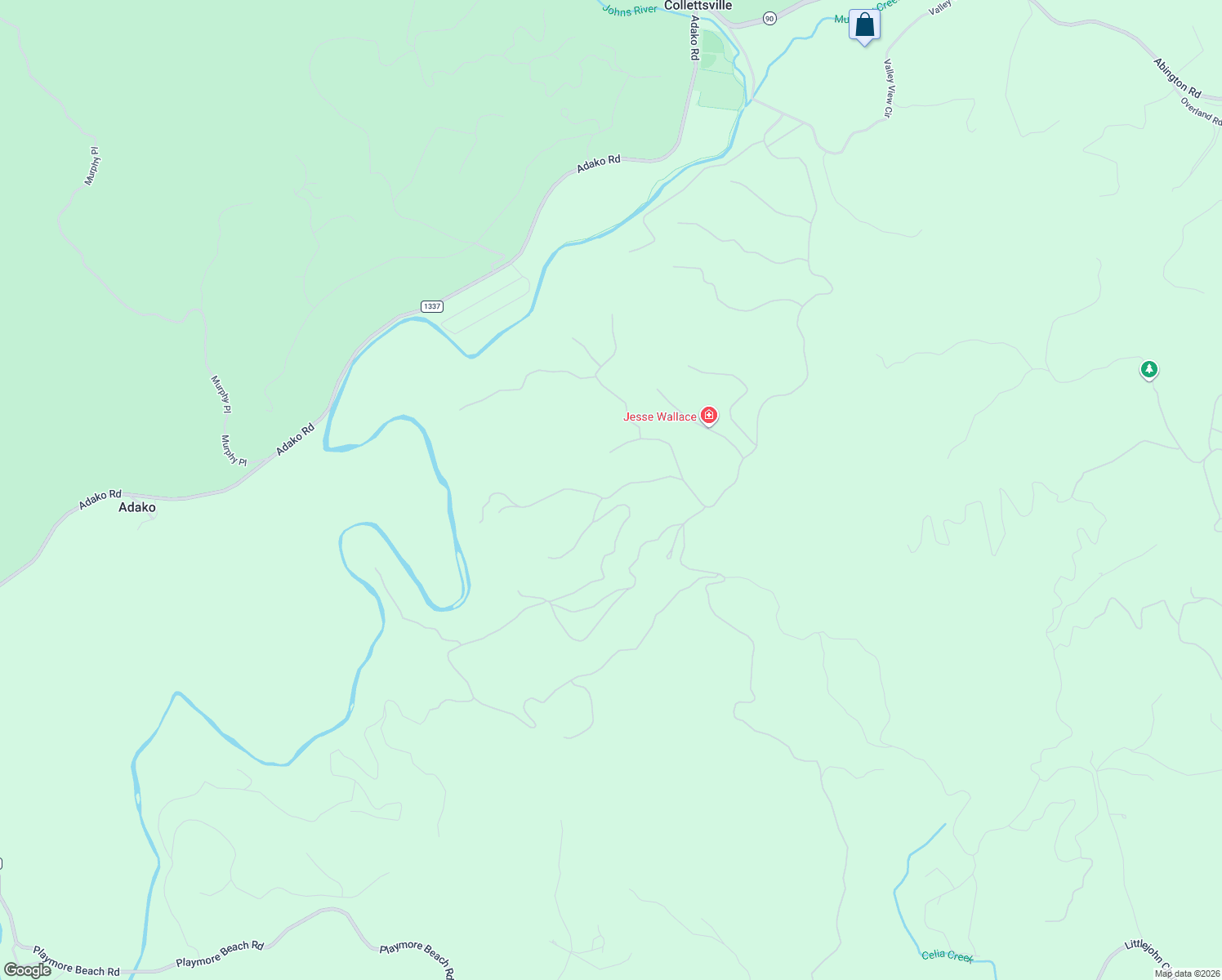 map of restaurants, bars, coffee shops, grocery stores, and more near 5522 Table View Lane in Lenoir