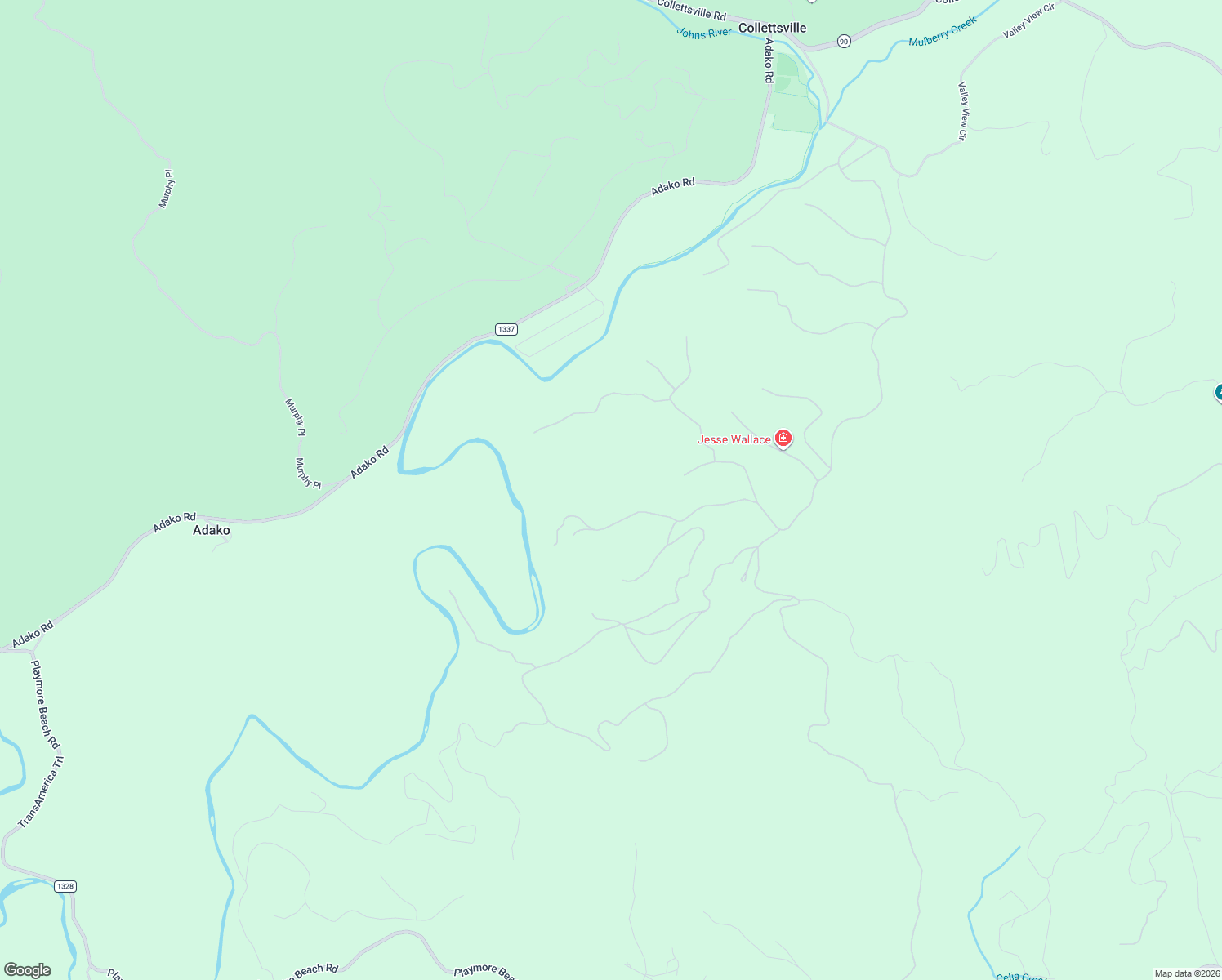 map of restaurants, bars, coffee shops, grocery stores, and more near 5522 Table View Lane in Lenoir