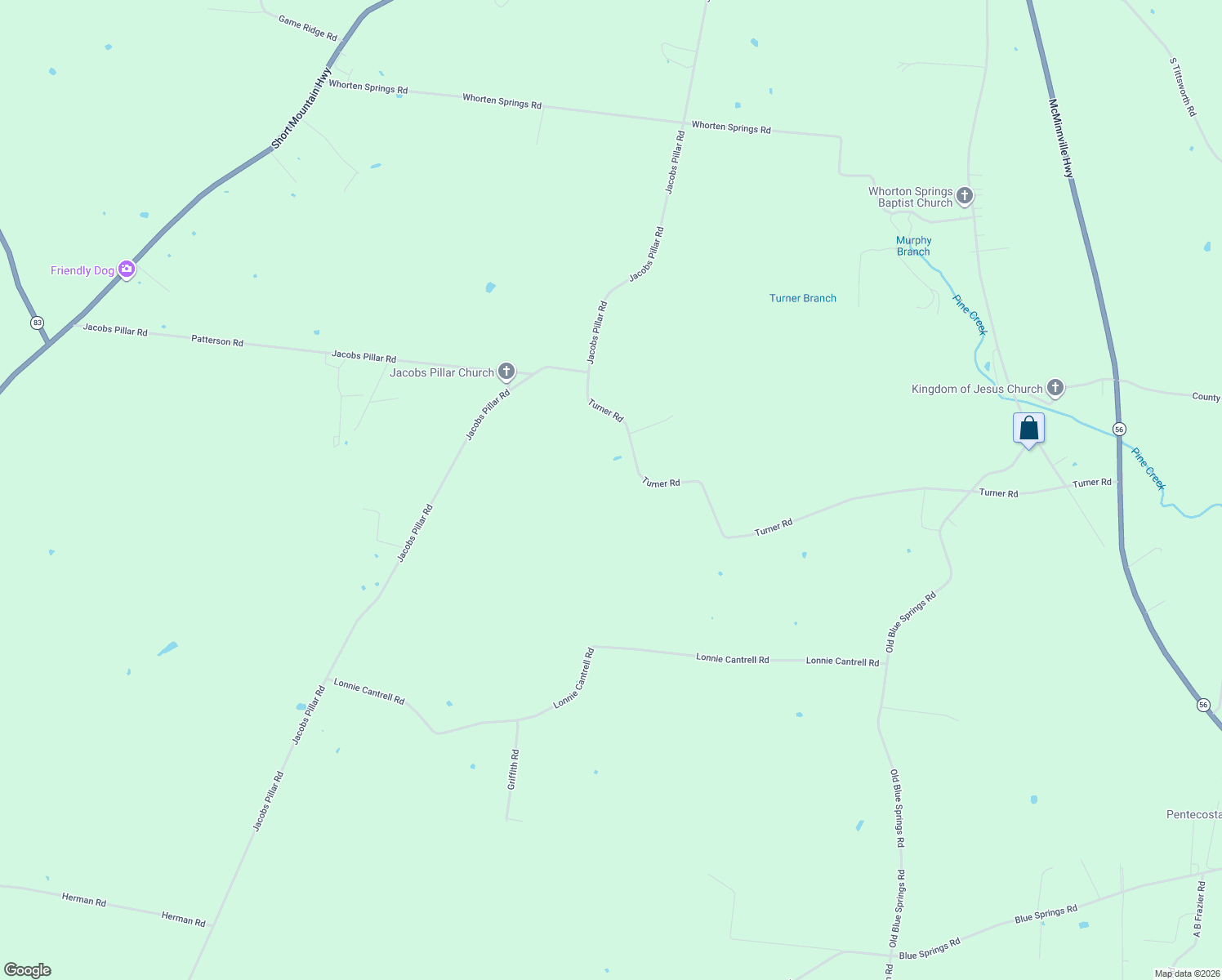 map of restaurants, bars, coffee shops, grocery stores, and more near 498 Turner Rd in Smithville
