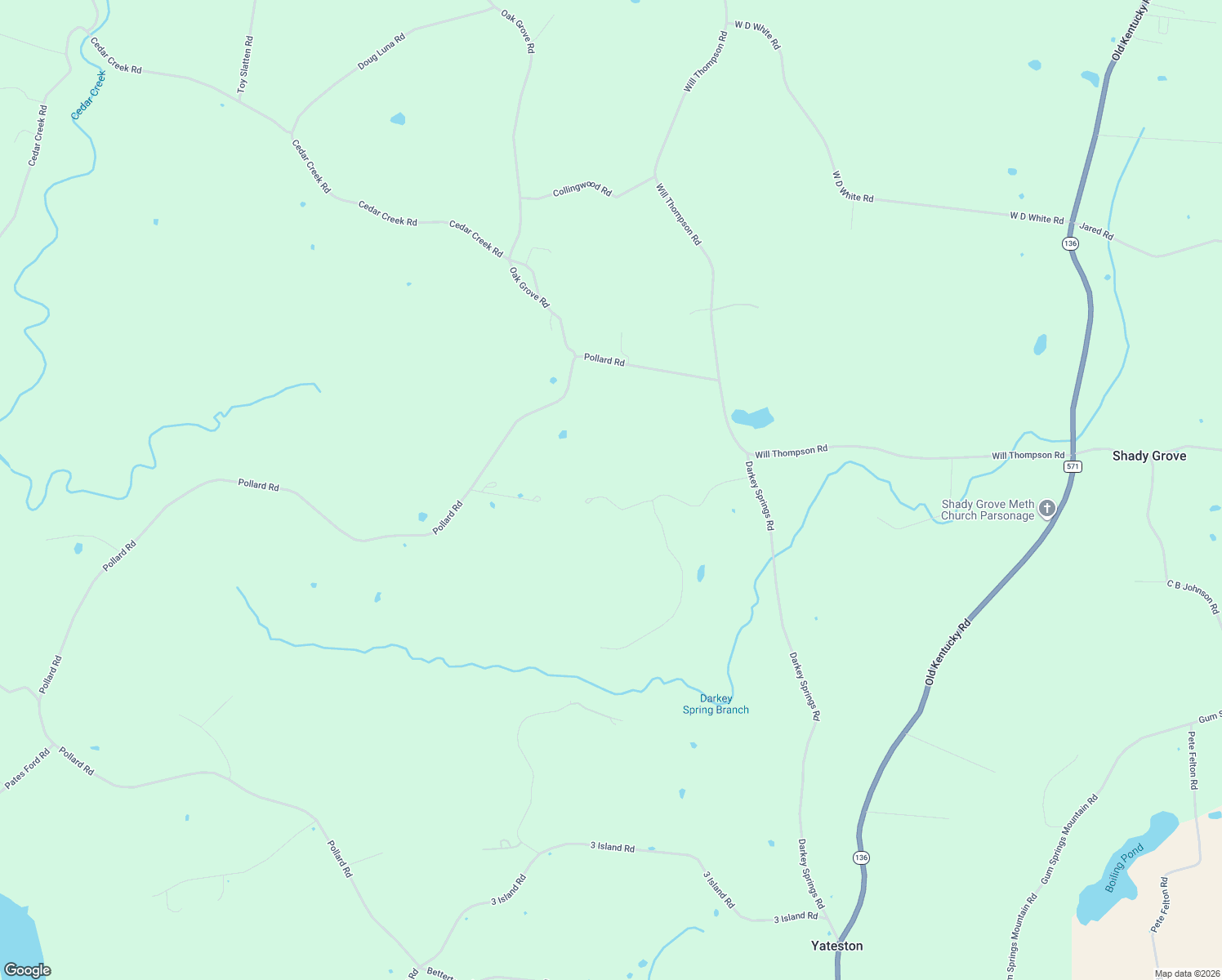 map of restaurants, bars, coffee shops, grocery stores, and more near 567 North Center Point Acres in Walling