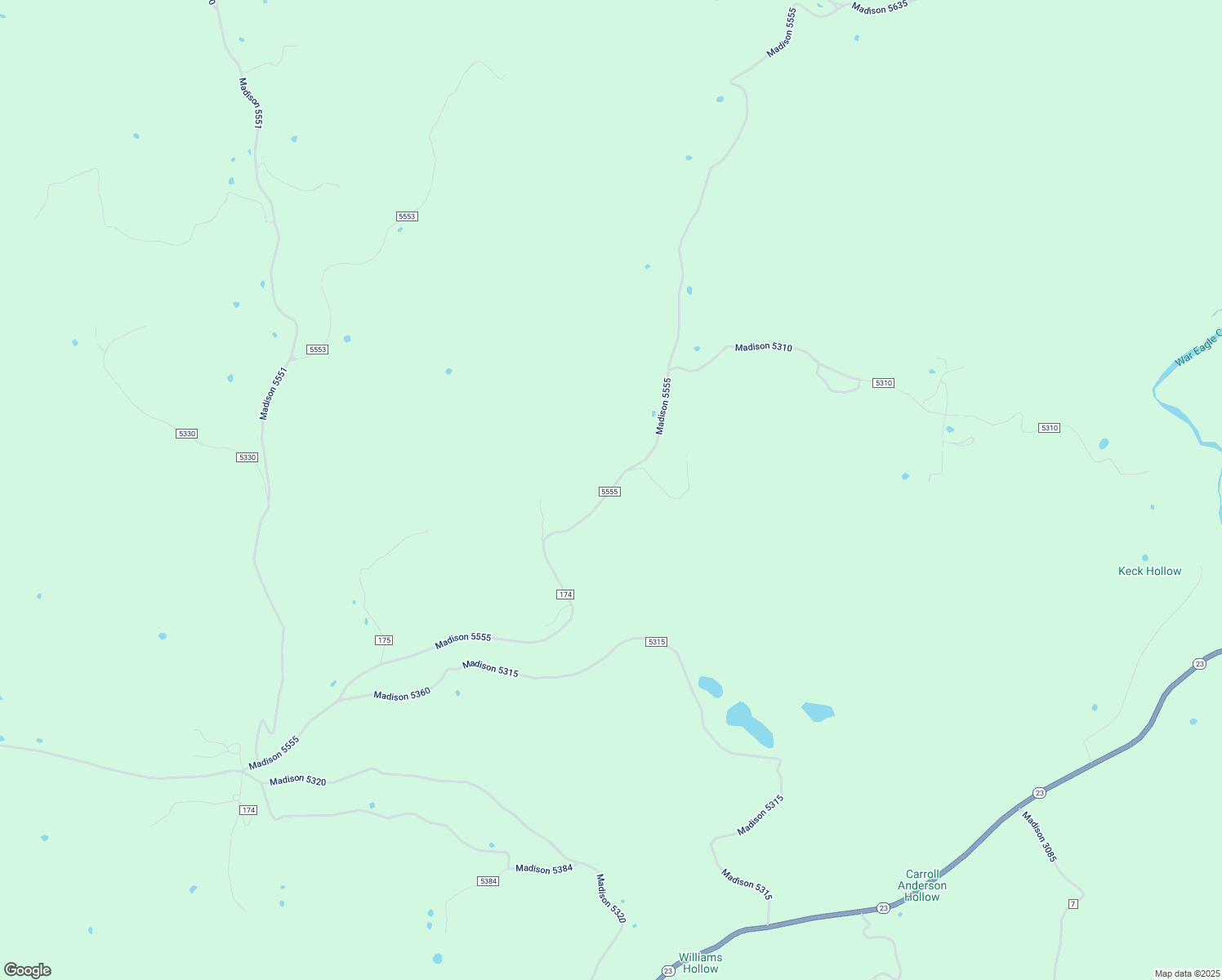 map of restaurants, bars, coffee shops, grocery stores, and more near 1751 Madison 5555 in Witter