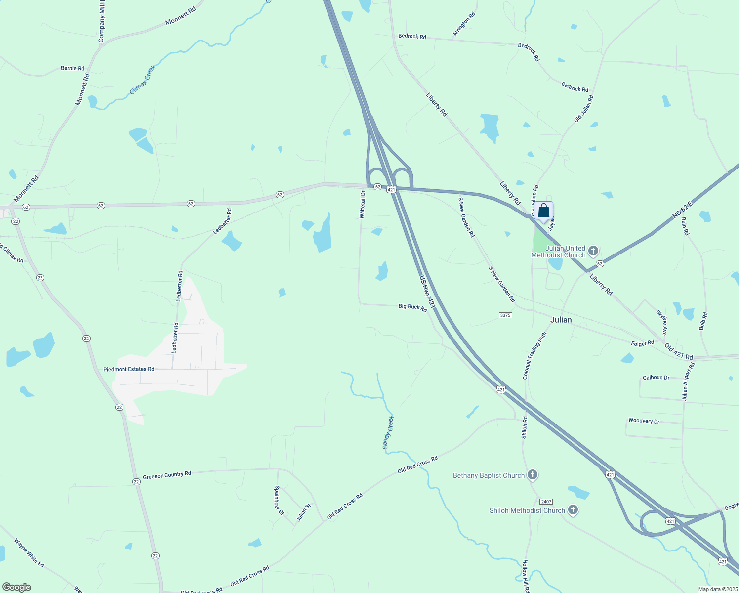 map of restaurants, bars, coffee shops, grocery stores, and more near 1803 Big Buck Rd in Julian