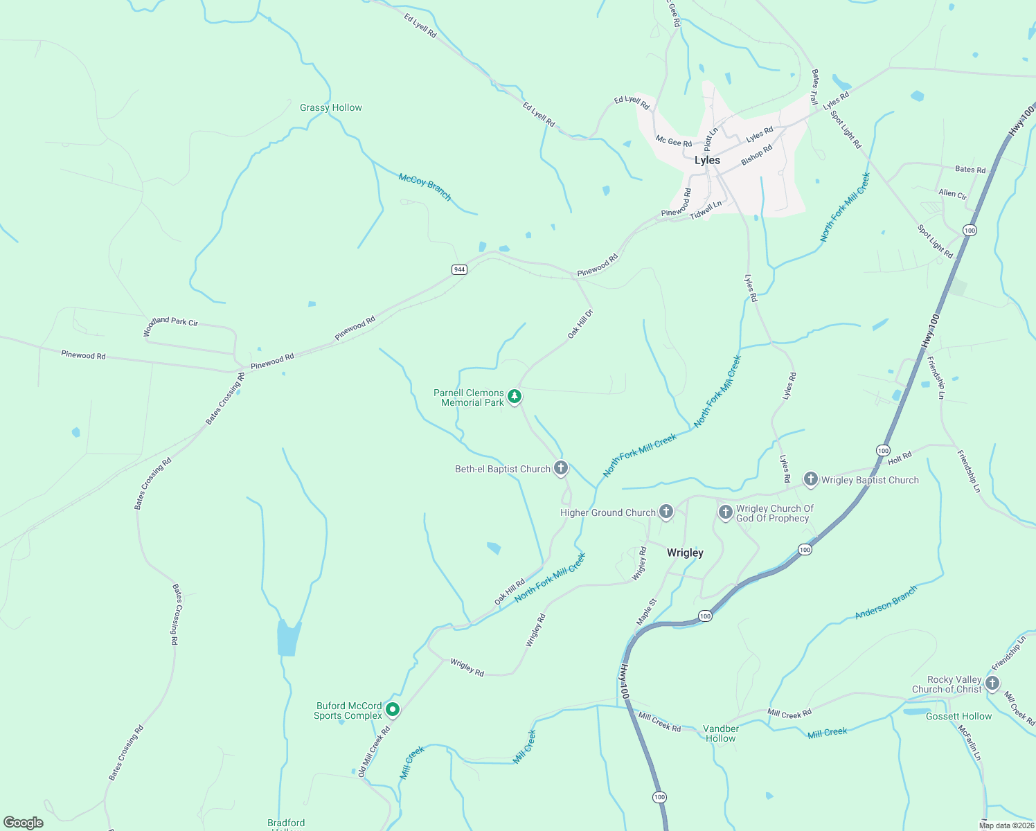 map of restaurants, bars, coffee shops, grocery stores, and more near 6619 Oak Hill Road in Lyles