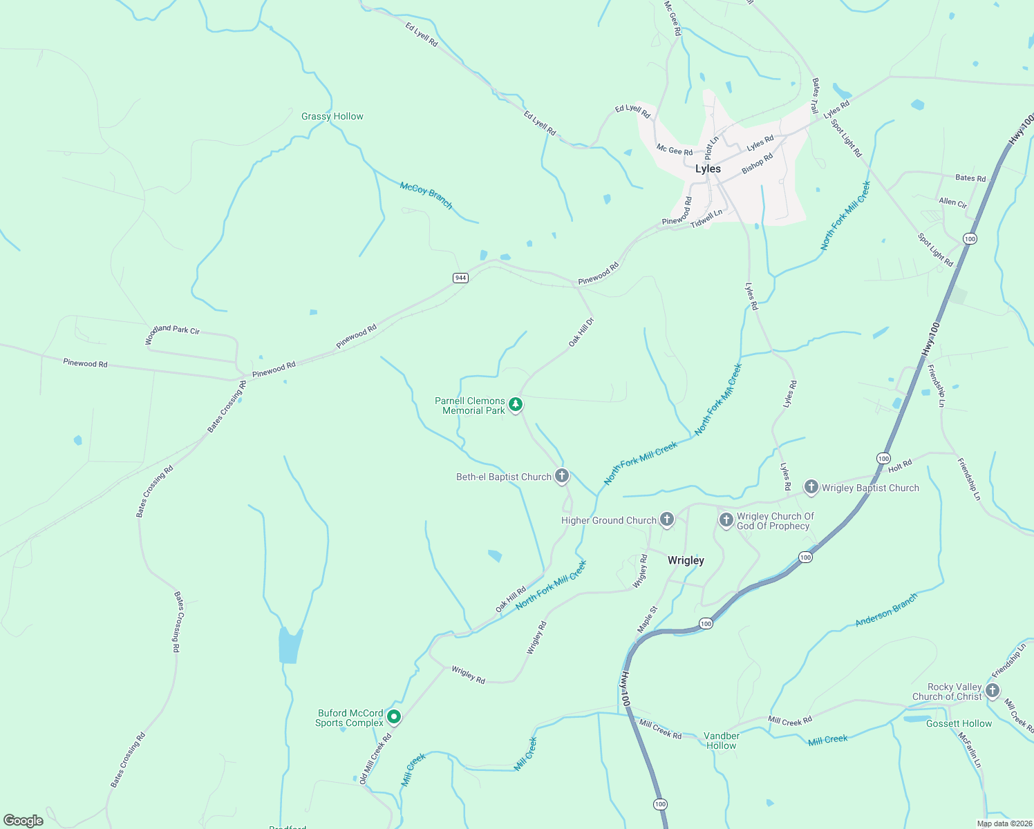 map of restaurants, bars, coffee shops, grocery stores, and more near 6619 Oak Hill Road in Lyles