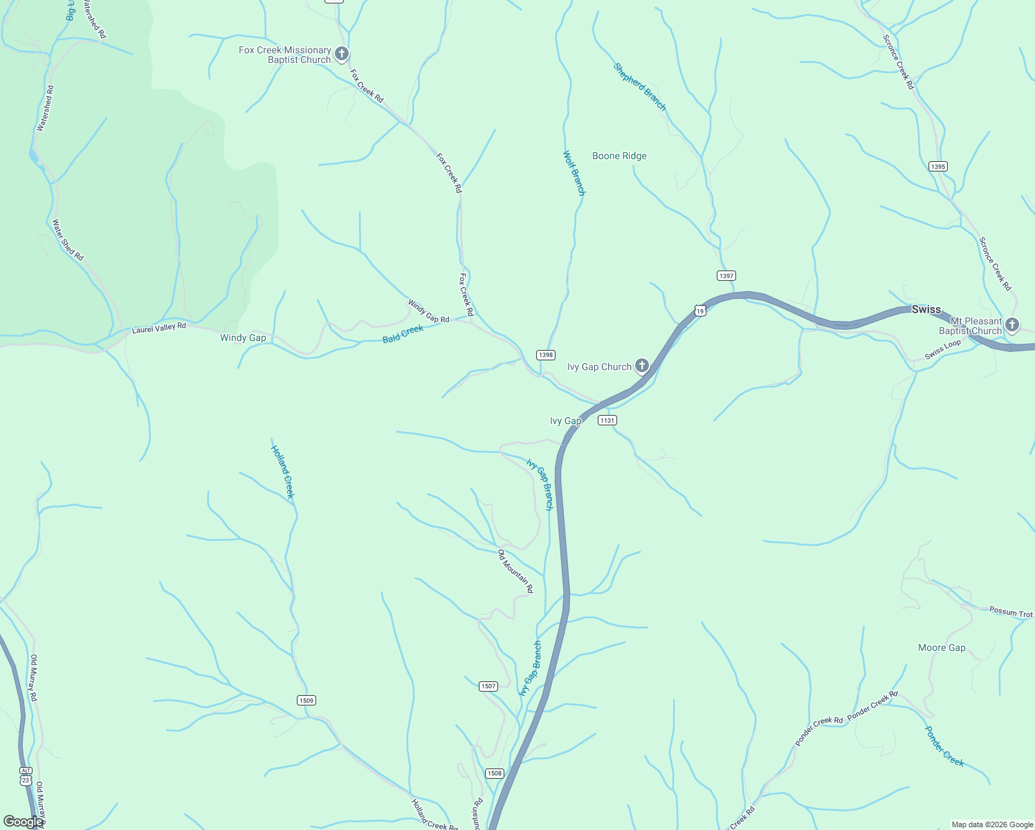 map of restaurants, bars, coffee shops, grocery stores, and more near 2311 Old Mountain Road in Mars Hill