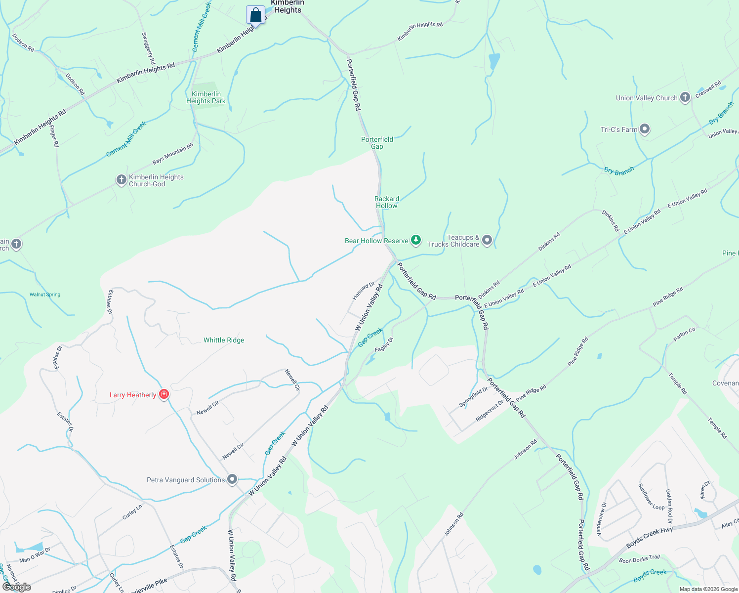 map of restaurants, bars, coffee shops, grocery stores, and more near 1426 West Union Valley Road in Seymour
