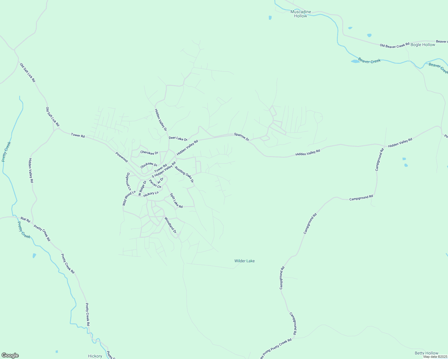 map of restaurants, bars, coffee shops, grocery stores, and more near 3417 Blackwood Drive in Nunnelly
