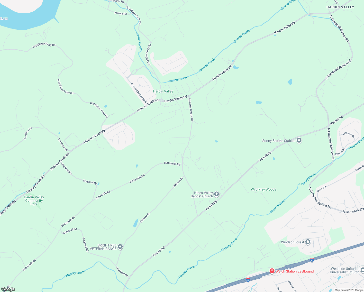 map of restaurants, bars, coffee shops, grocery stores, and more near 1921 Marietta Church Road in Knoxville