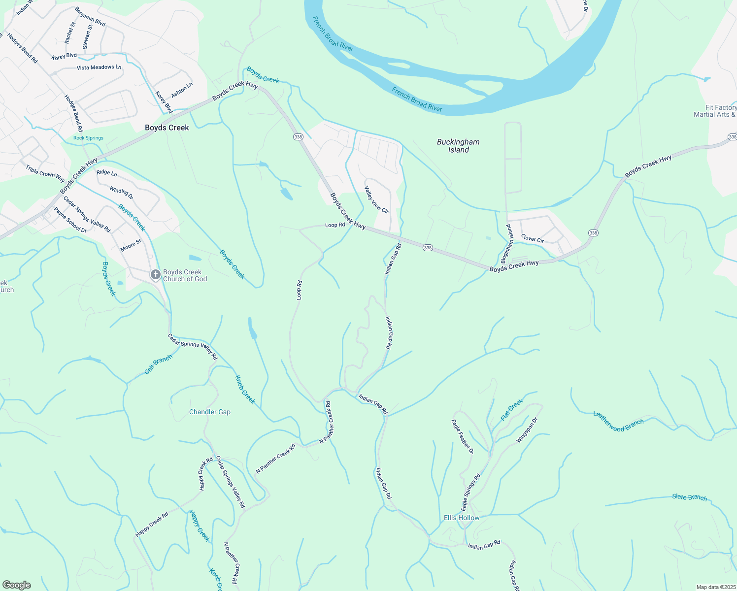 map of restaurants, bars, coffee shops, grocery stores, and more near 1143 Indian Gap Circle in Sevierville