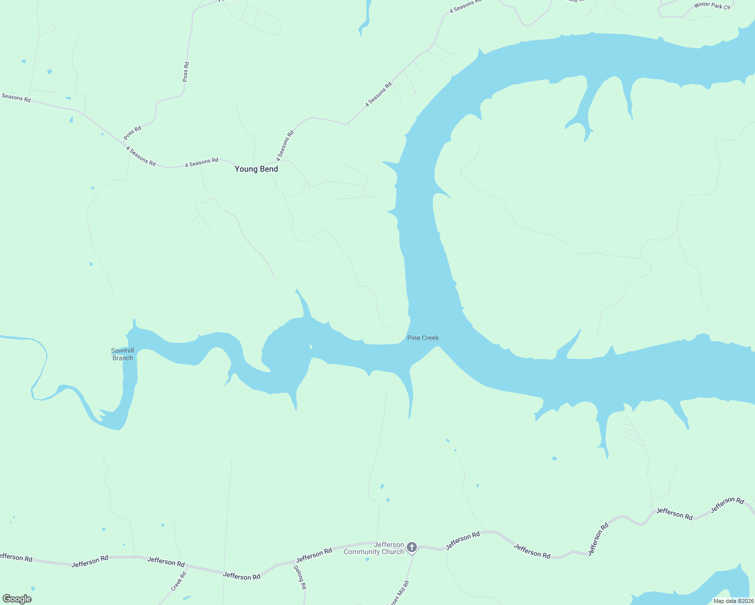 map of restaurants, bars, coffee shops, grocery stores, and more near 788 Young Green Road in Smithville