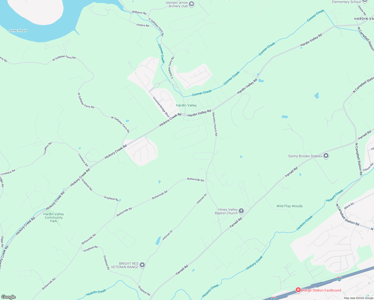 map of restaurants, bars, coffee shops, grocery stores, and more near 1925 Marietta Church Road in Knoxville