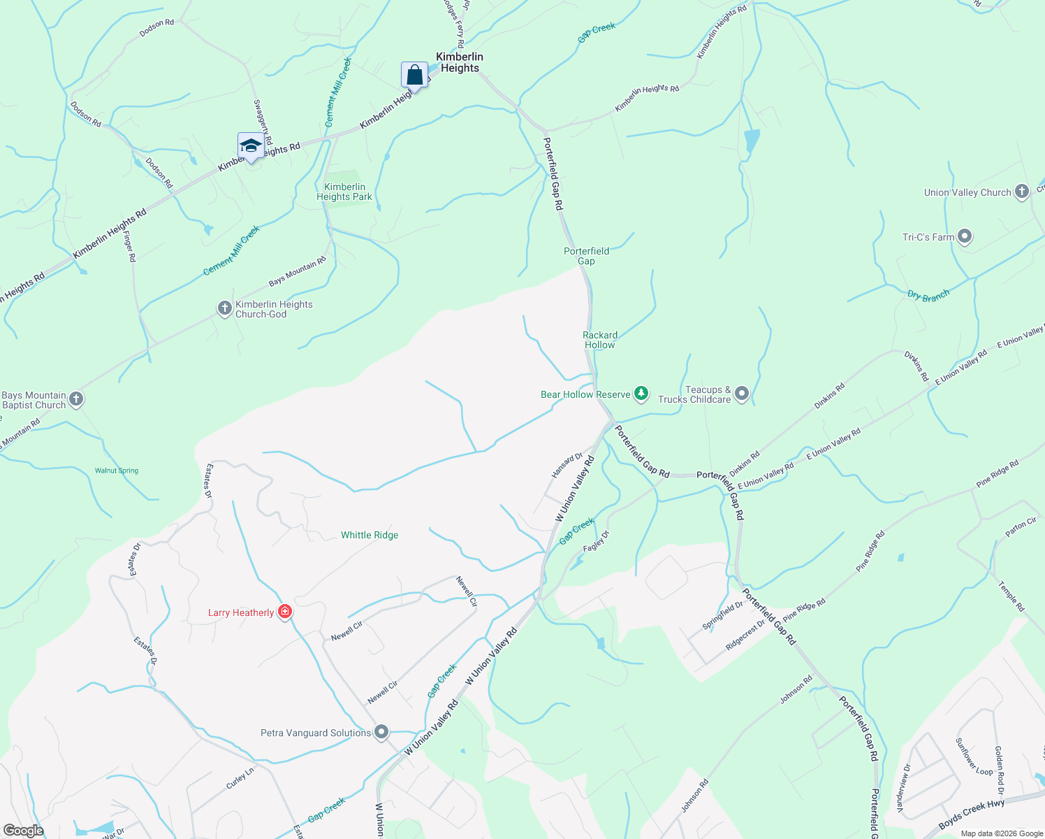 map of restaurants, bars, coffee shops, grocery stores, and more near 1035 Porterfield Gap Road in Seymour