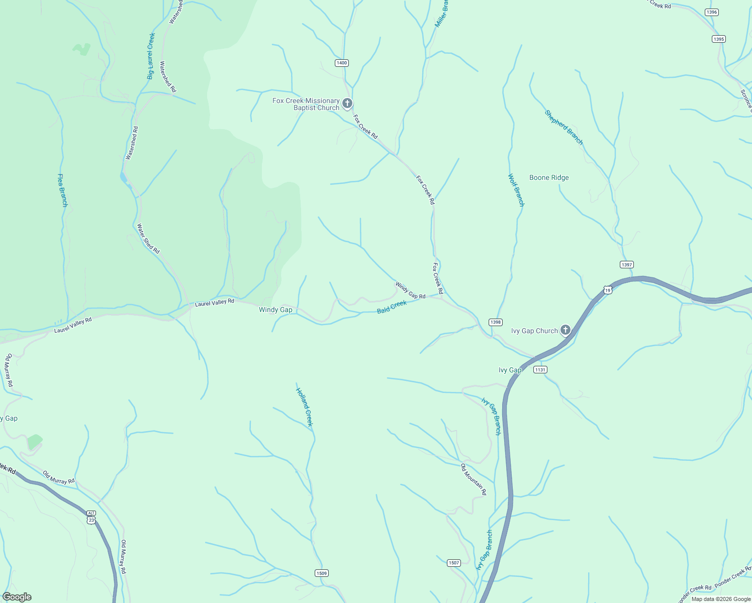 map of restaurants, bars, coffee shops, grocery stores, and more near State Road 1421 in Mars Hill
