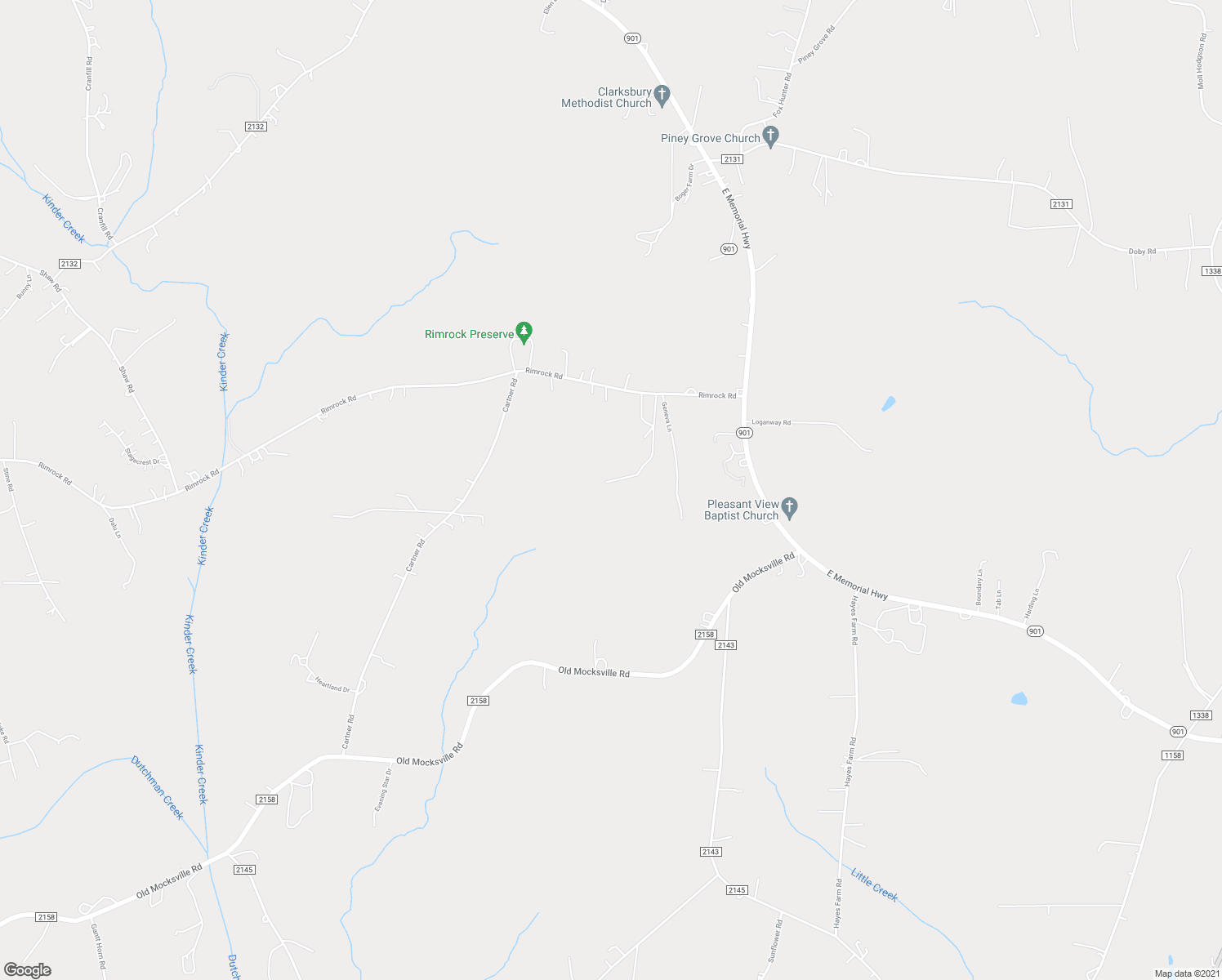 map of restaurants, bars, coffee shops, grocery stores, and more near 672 Rimrock Road in Statesville
