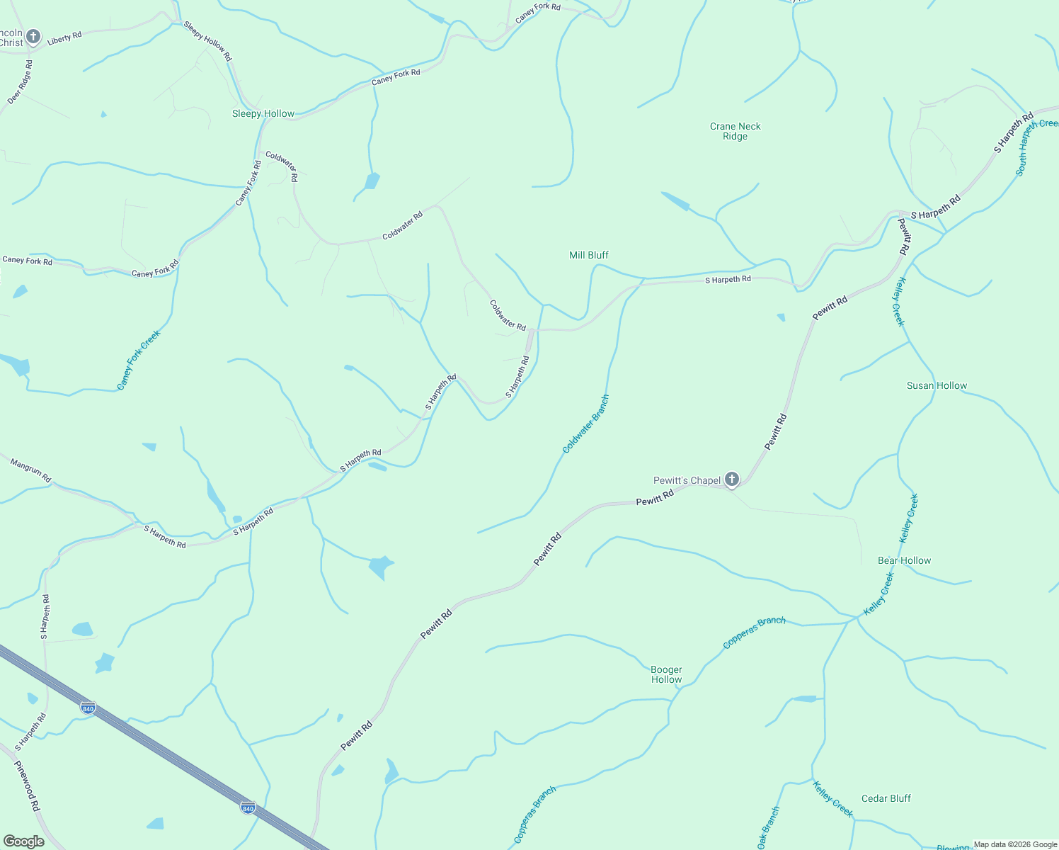 map of restaurants, bars, coffee shops, grocery stores, and more near South Harpeth Road in Franklin