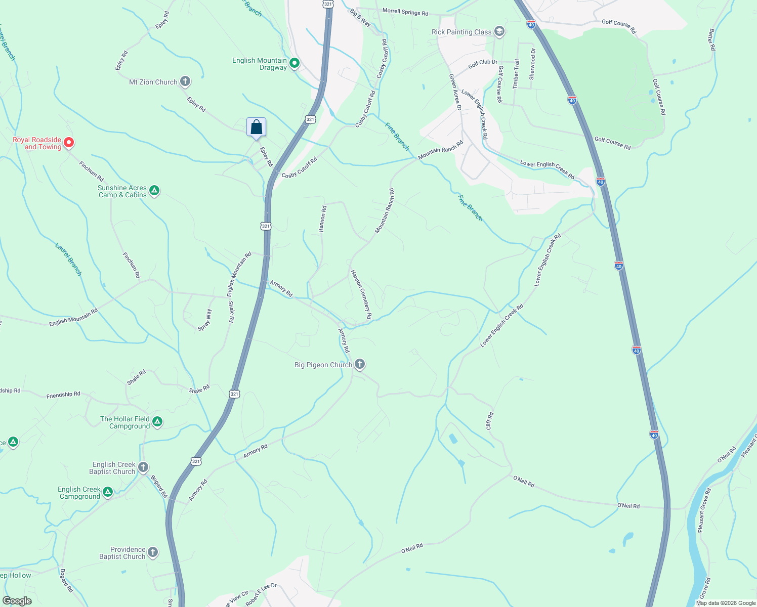 map of restaurants, bars, coffee shops, grocery stores, and more near 1734 Mountain Ridge Road in Newport