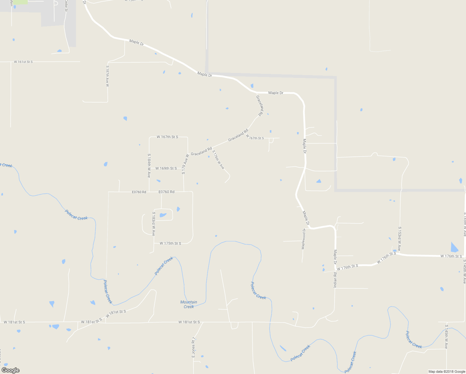 map of restaurants, bars, coffee shops, grocery stores, and more near 17021 South 176th West Avenue in Kellyville