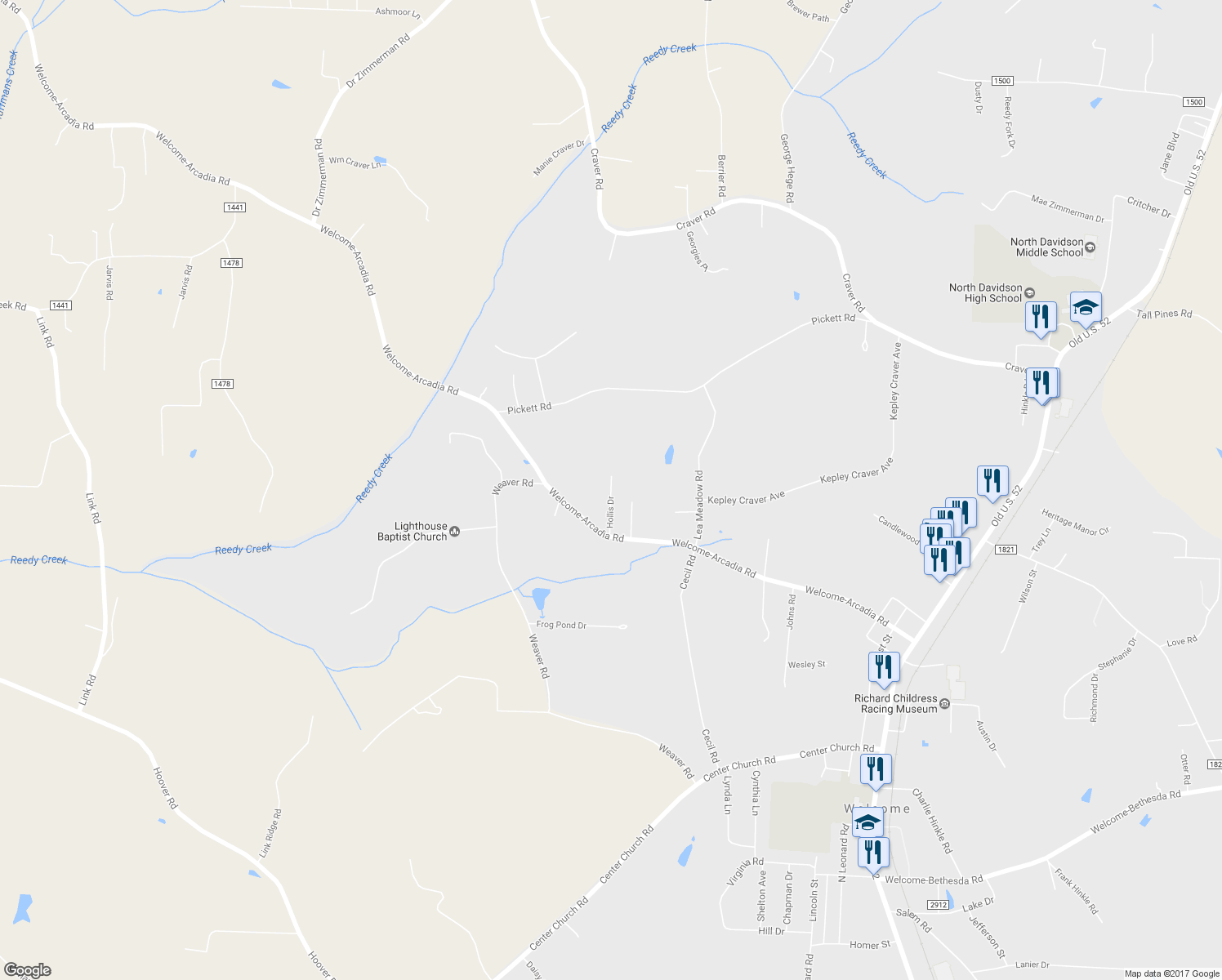 map of restaurants, bars, coffee shops, grocery stores, and more near 250 Hollis Drive in Lexington