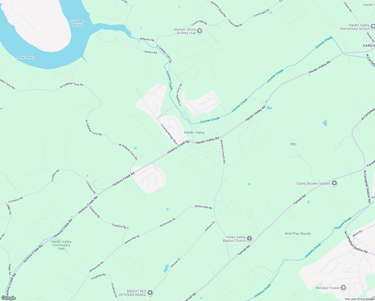 map of restaurants, bars, coffee shops, grocery stores, and more near 12140 Hardin Valley Road in Knoxville