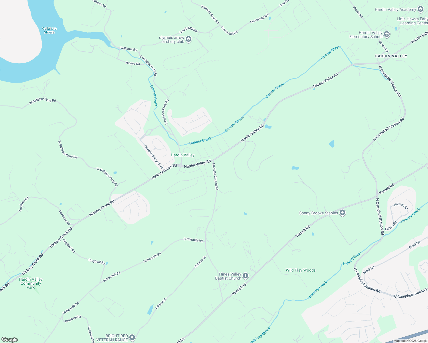 map of restaurants, bars, coffee shops, grocery stores, and more near 2007 Marietta Church Road in Knoxville