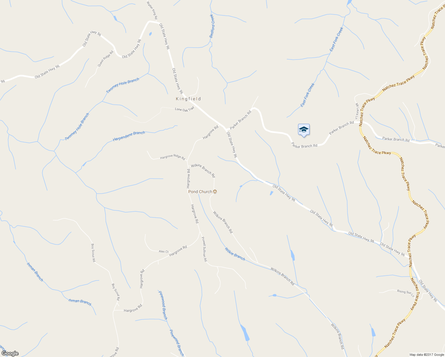 map of restaurants, bars, coffee shops, grocery stores, and more near 5734 Wilkins Branch Road in Franklin