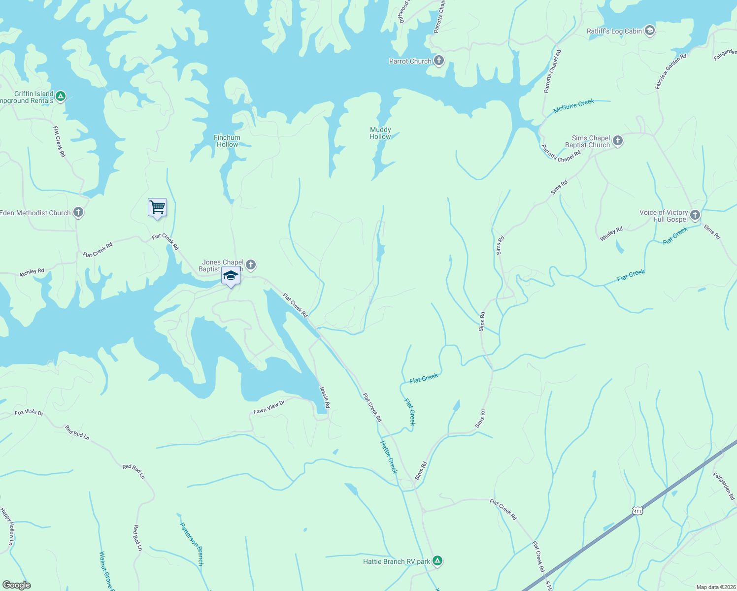 map of restaurants, bars, coffee shops, grocery stores, and more near 2770 Manning Hollow Road in Sevierville