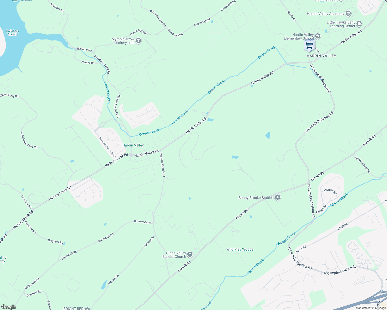 map of restaurants, bars, coffee shops, grocery stores, and more near 12054 Hardin Valley Road in Knoxville