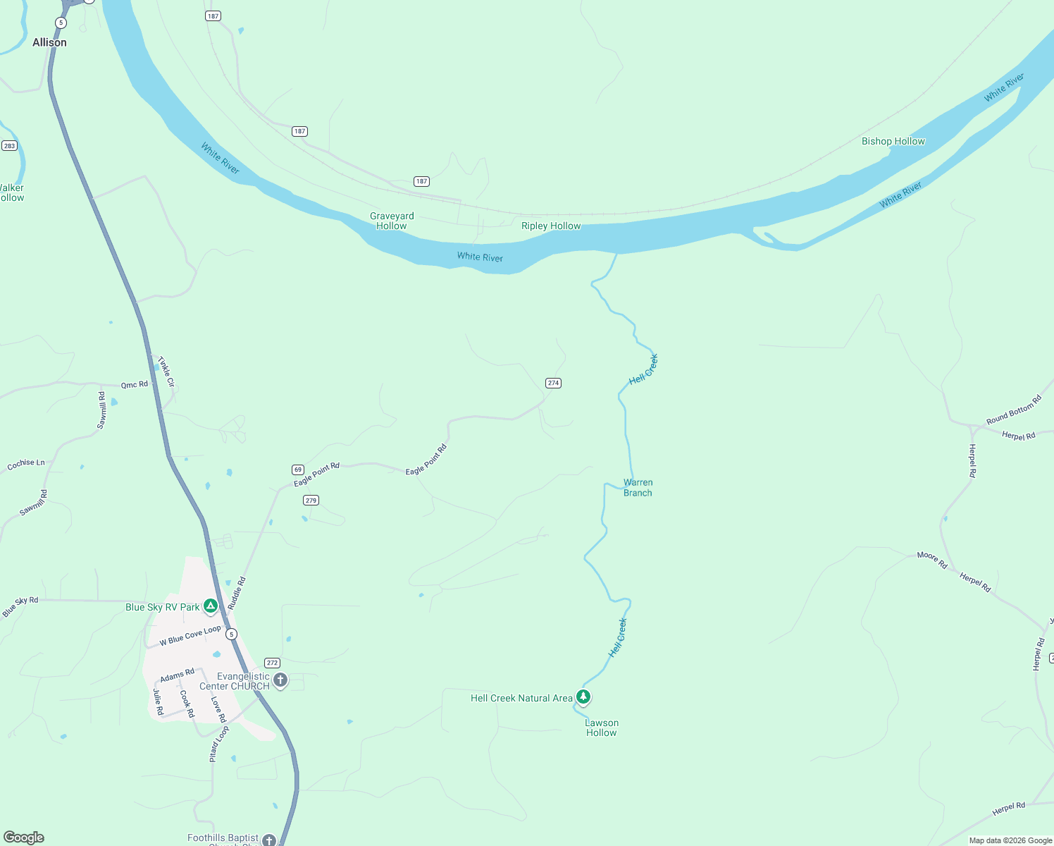 map of restaurants, bars, coffee shops, grocery stores, and more near 117 Heron Roost Road in Mountain View