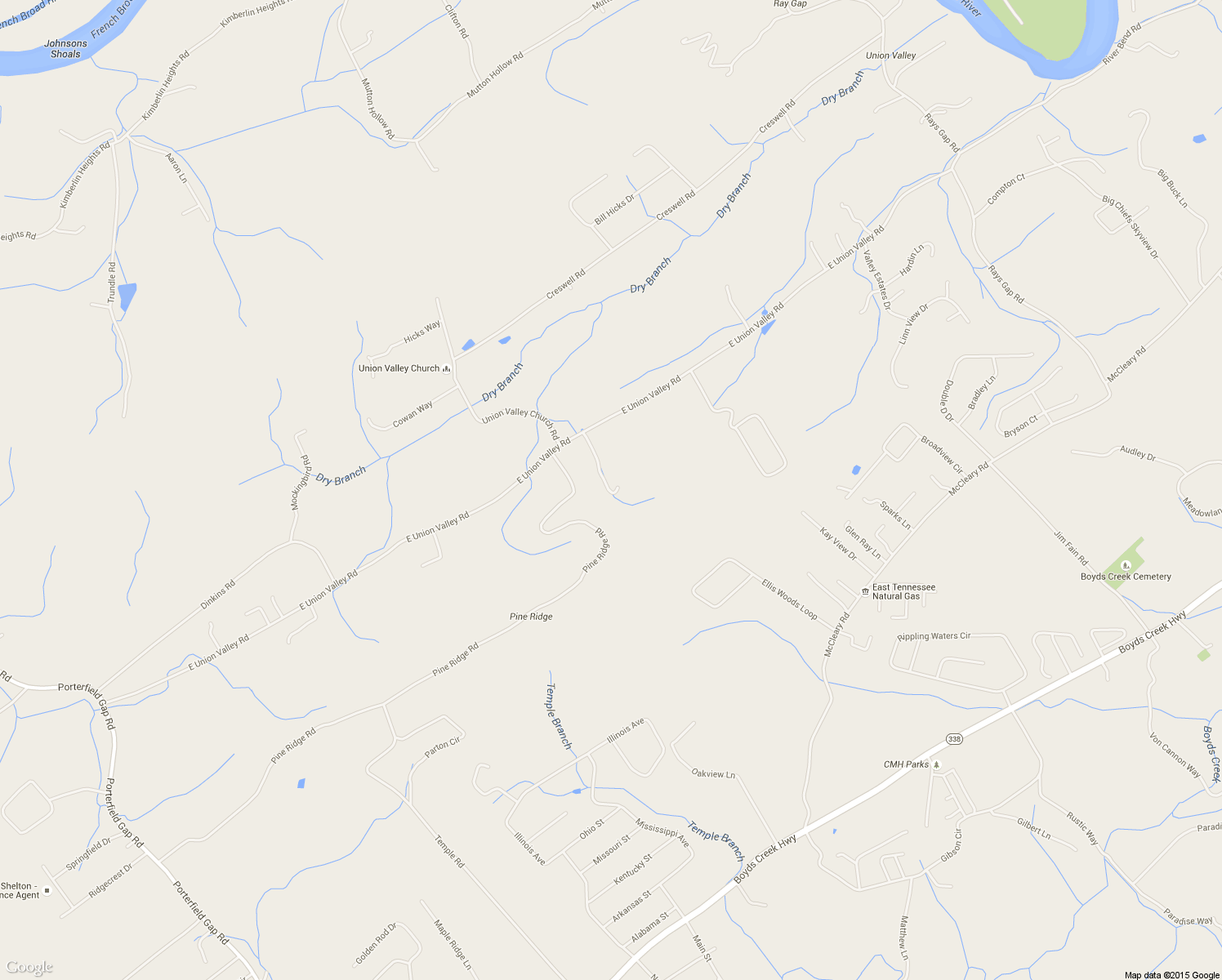 map of restaurants, bars, coffee shops, grocery stores, and more near 1913 East Union Valley Road in Seymour