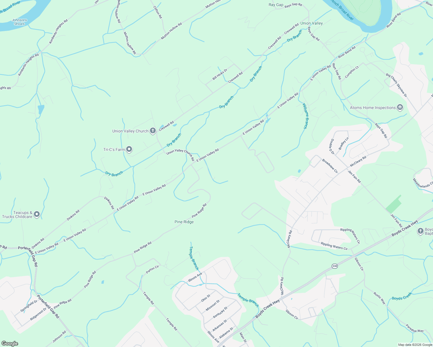 map of restaurants, bars, coffee shops, grocery stores, and more near 1913 East Union Valley Road in Seymour