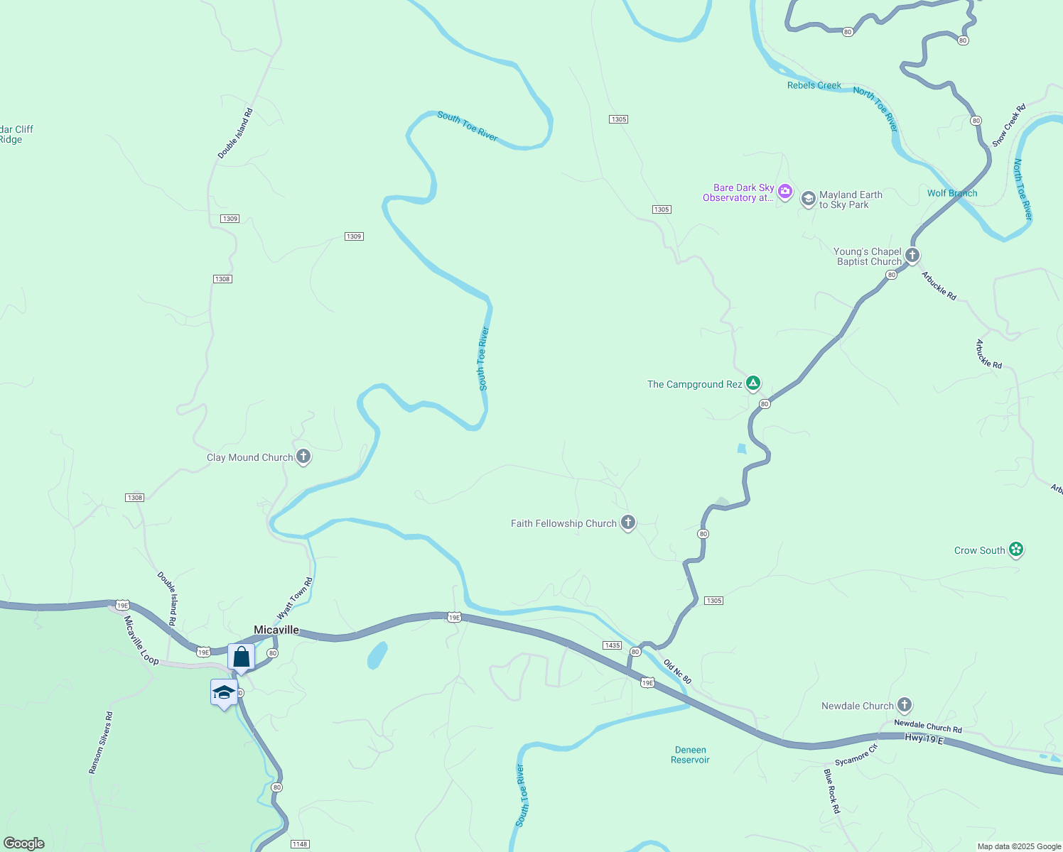 map of restaurants, bars, coffee shops, grocery stores, and more near 269 Little Mountain Road in Burnsville