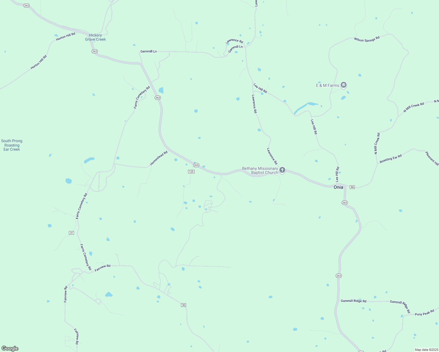 map of restaurants, bars, coffee shops, grocery stores, and more near 28257 Arkansas 263 in Onia