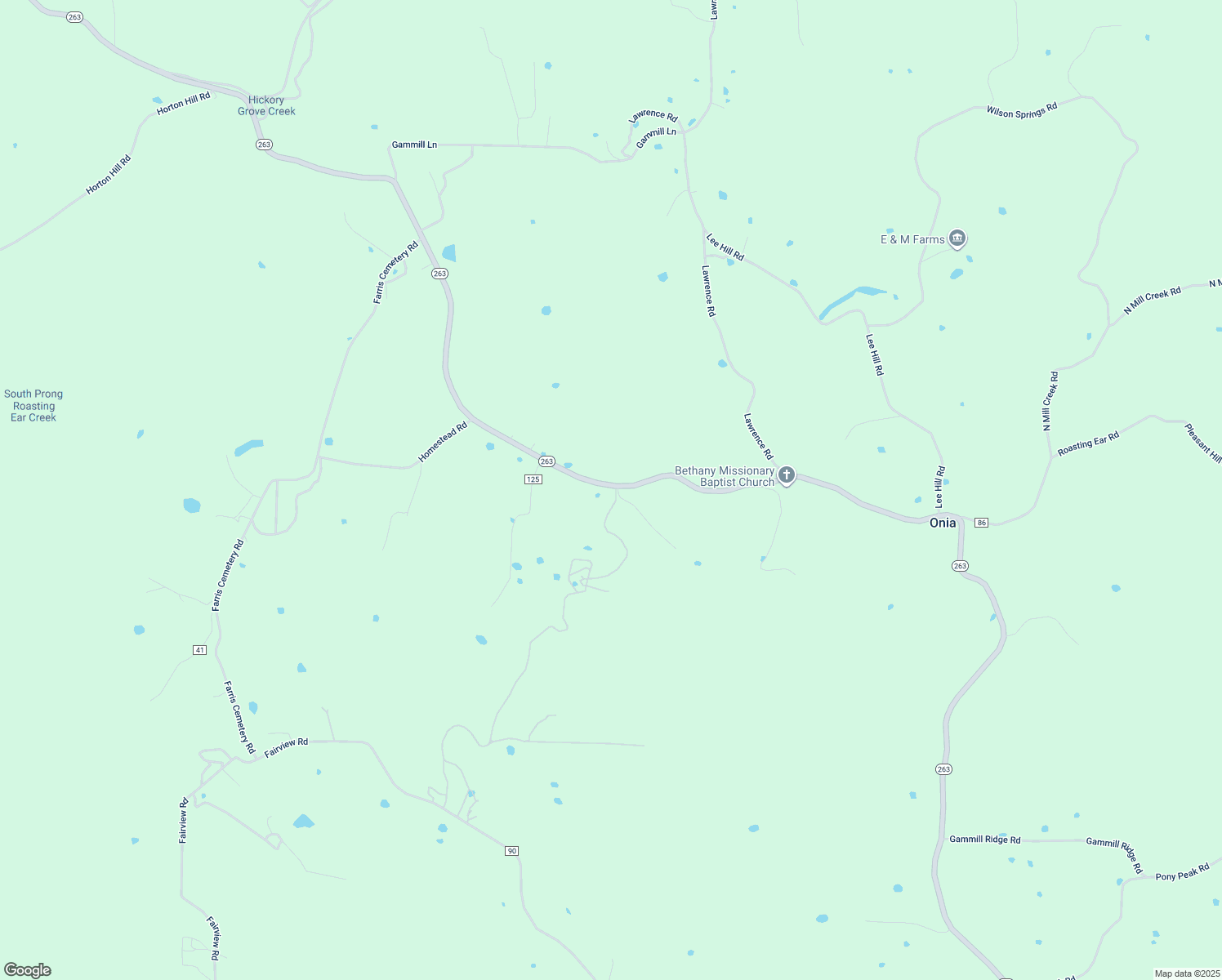 map of restaurants, bars, coffee shops, grocery stores, and more near 28257 Arkansas 263 in Onia