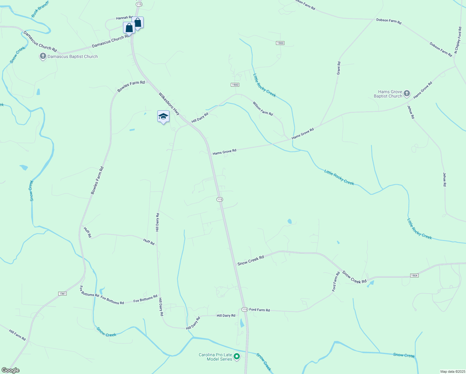 map of restaurants, bars, coffee shops, grocery stores, and more near 3914 Wilkesboro Highway in Statesville