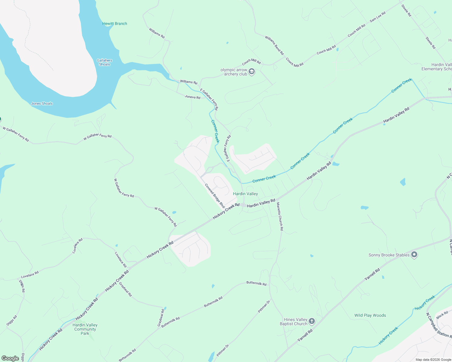 map of restaurants, bars, coffee shops, grocery stores, and more near 2312 Misty Mountain Circle in Knoxville