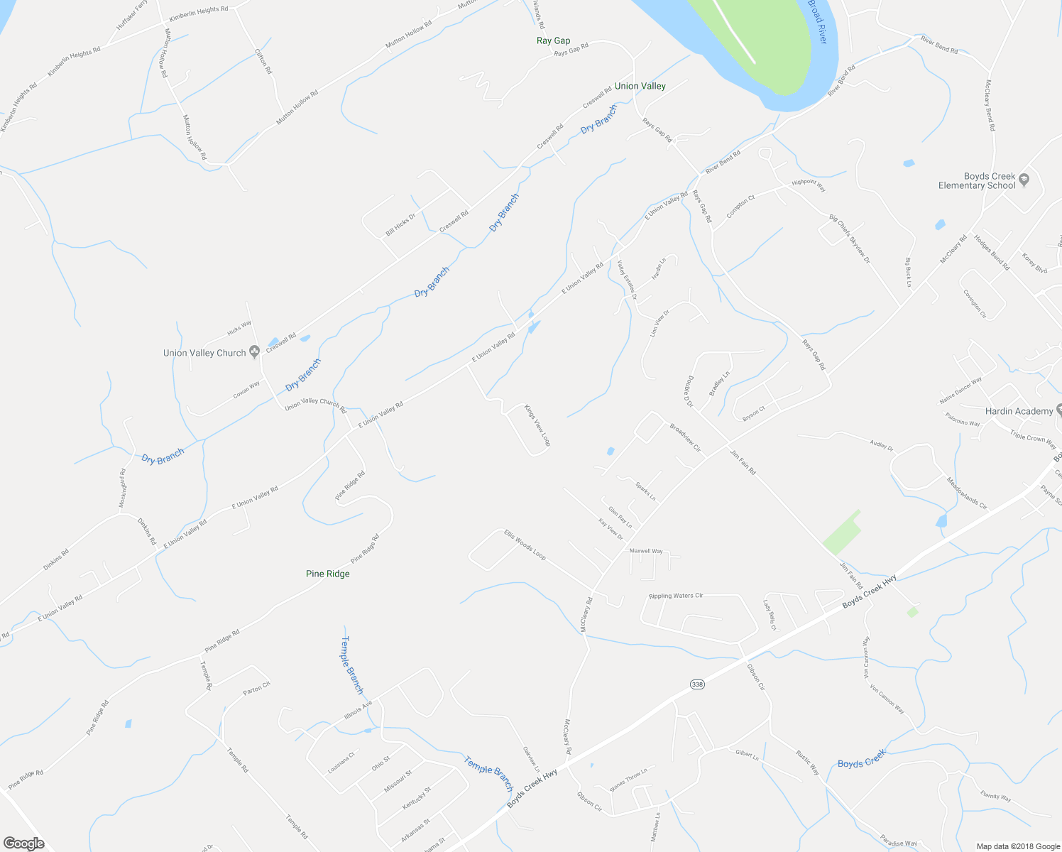 map of restaurants, bars, coffee shops, grocery stores, and more near 2119 Kings View Loop in Seymour