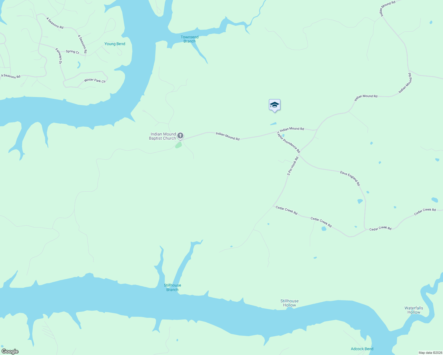 map of restaurants, bars, coffee shops, grocery stores, and more near 4125 Indian Mound Road in Sparta