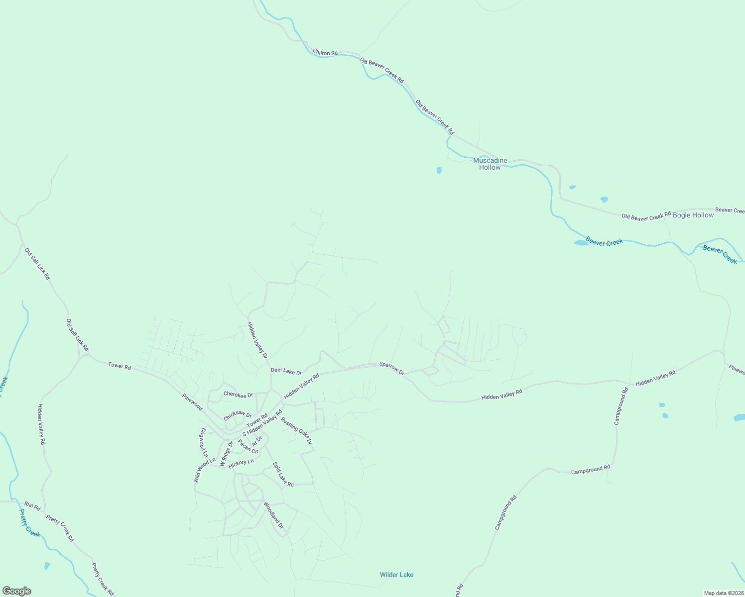 map of restaurants, bars, coffee shops, grocery stores, and more near 2865 High Ridge Drive in Nunnelly