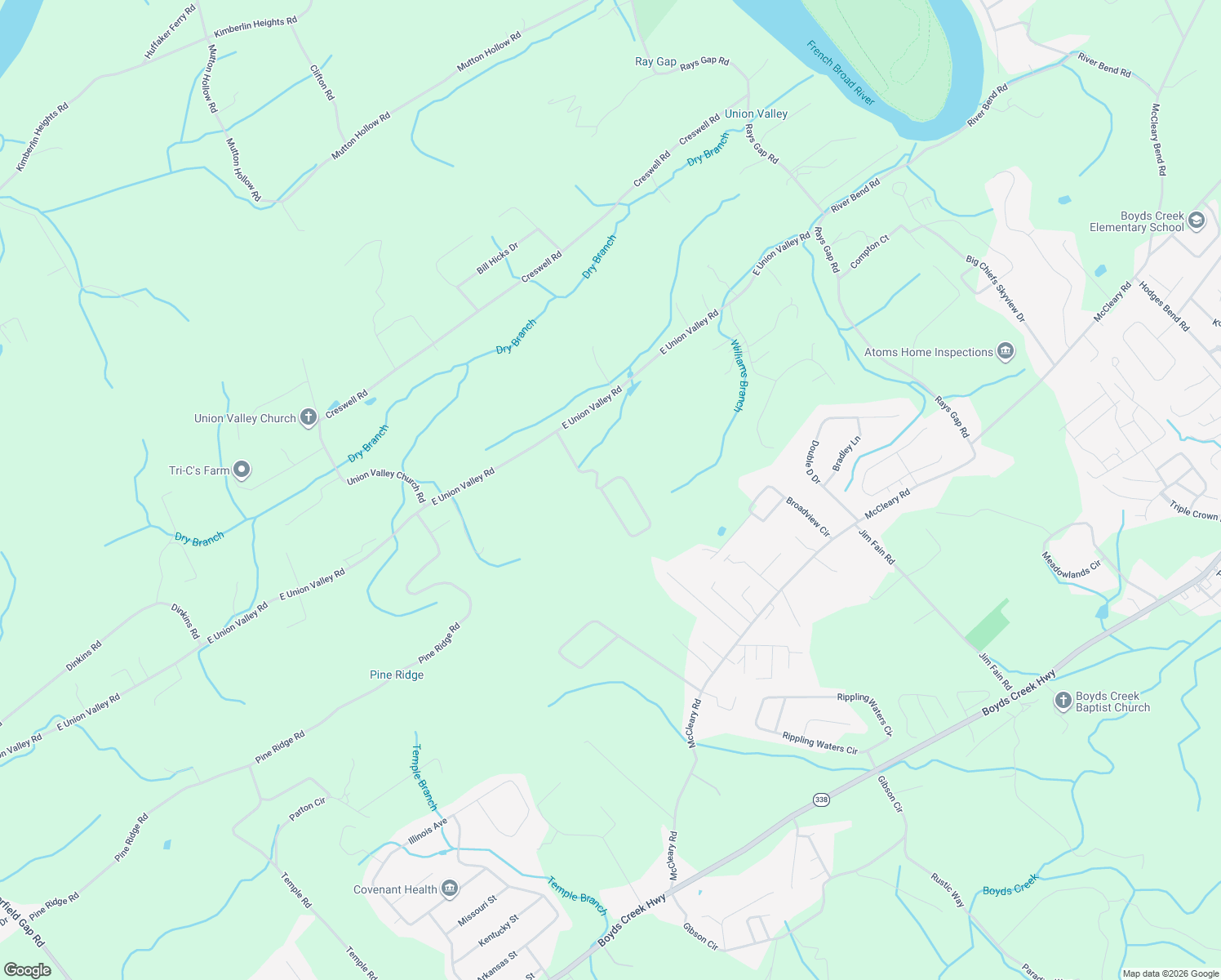 map of restaurants, bars, coffee shops, grocery stores, and more near 2010 Kings View Loop in Seymour