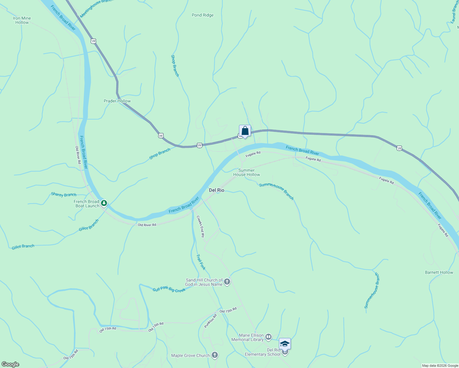 map of restaurants, bars, coffee shops, grocery stores, and more near 127 Summer House Hollow Road in Del Rio
