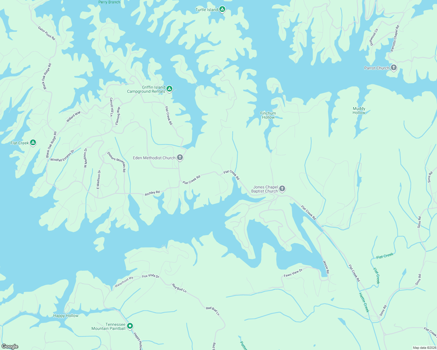 map of restaurants, bars, coffee shops, grocery stores, and more near 910 Flat Creek Road in Sevierville