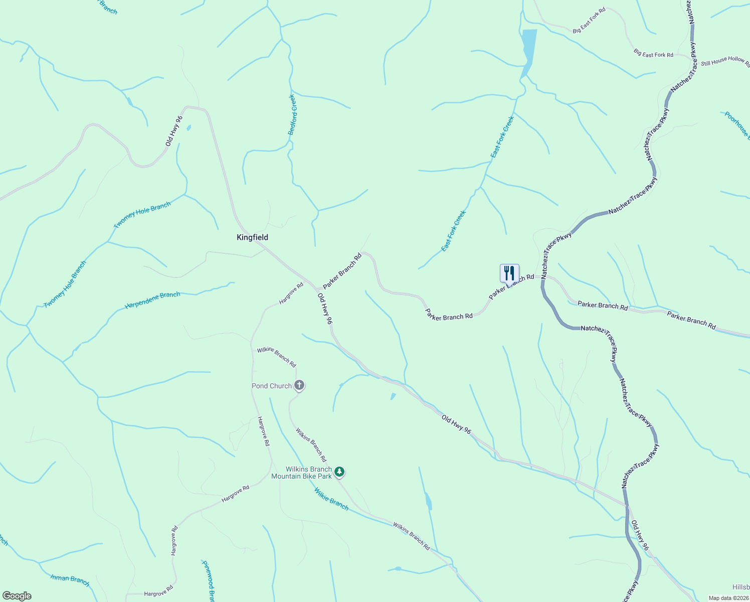 map of restaurants, bars, coffee shops, grocery stores, and more near 5561 Parker Branch Rd in Franklin