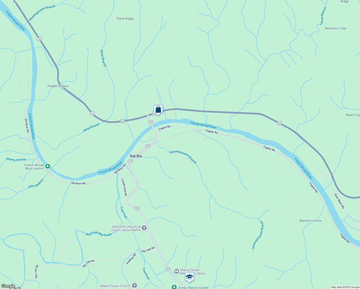 map of restaurants, bars, coffee shops, grocery stores, and more near Hollow Road in Del Rio
