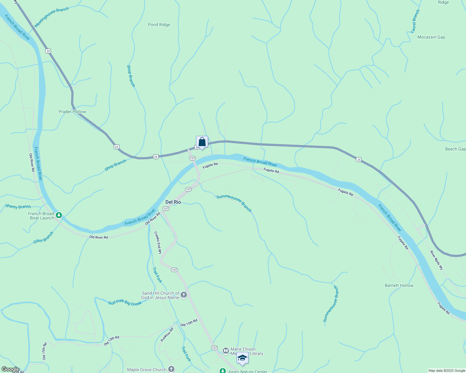 map of restaurants, bars, coffee shops, grocery stores, and more near Hollow Road in Del Rio