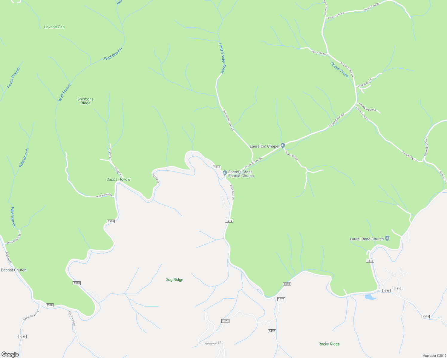 map of restaurants, bars, coffee shops, grocery stores, and more near 8844 Big Laurel Road in Marshall