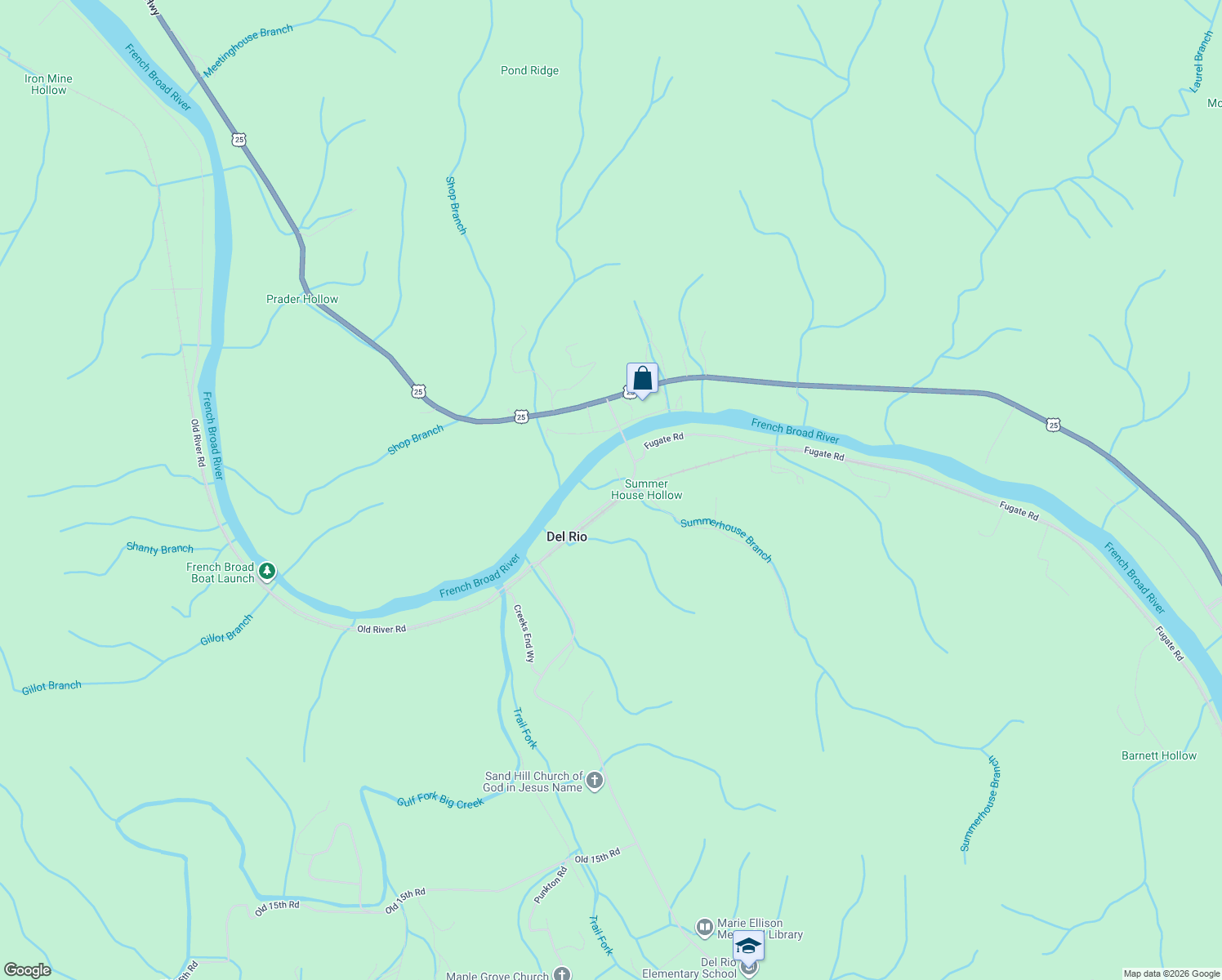 map of restaurants, bars, coffee shops, grocery stores, and more near 127 Summer House Hollow Road in Del Rio
