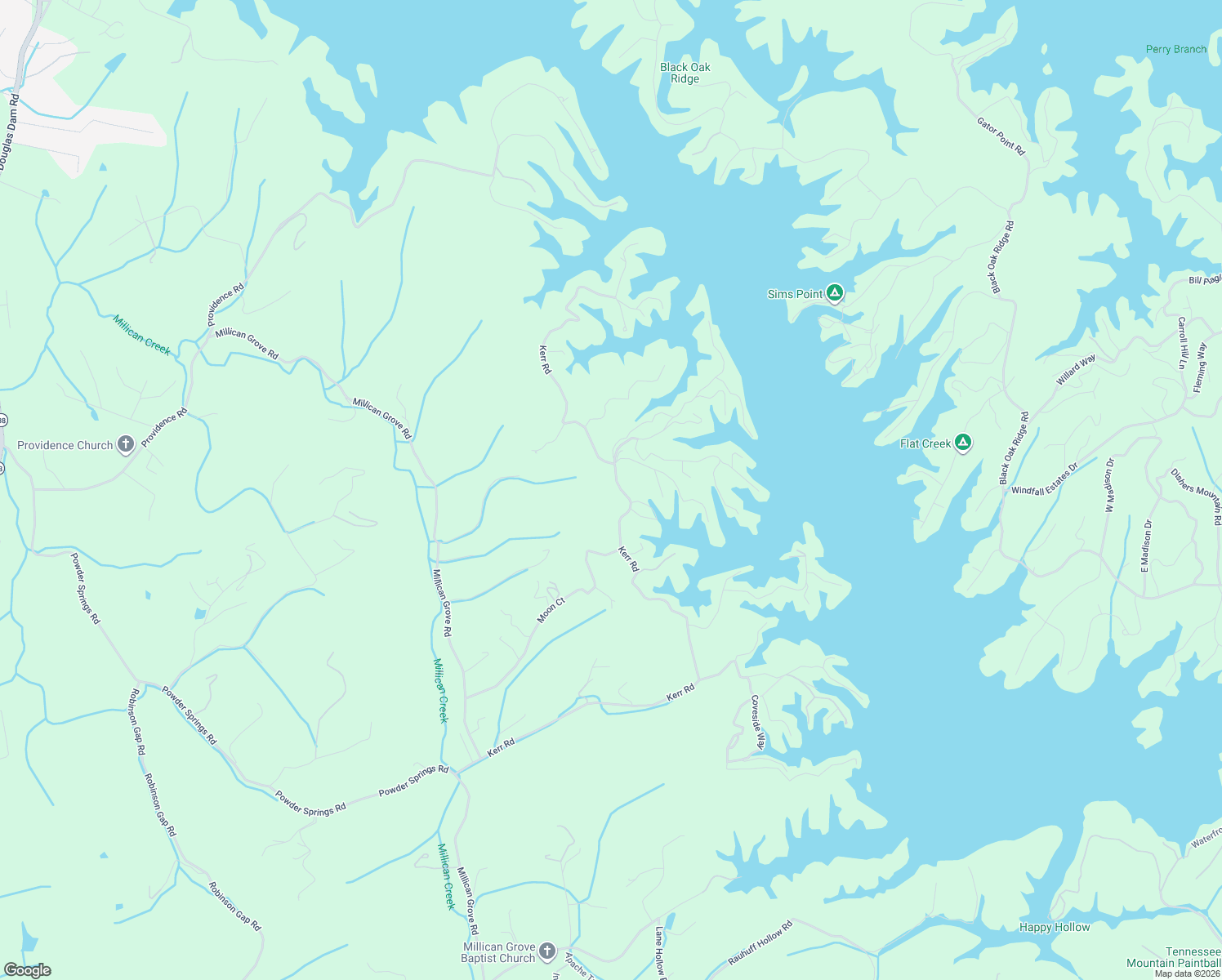 map of restaurants, bars, coffee shops, grocery stores, and more near 2083 Kerr Road in Sevierville