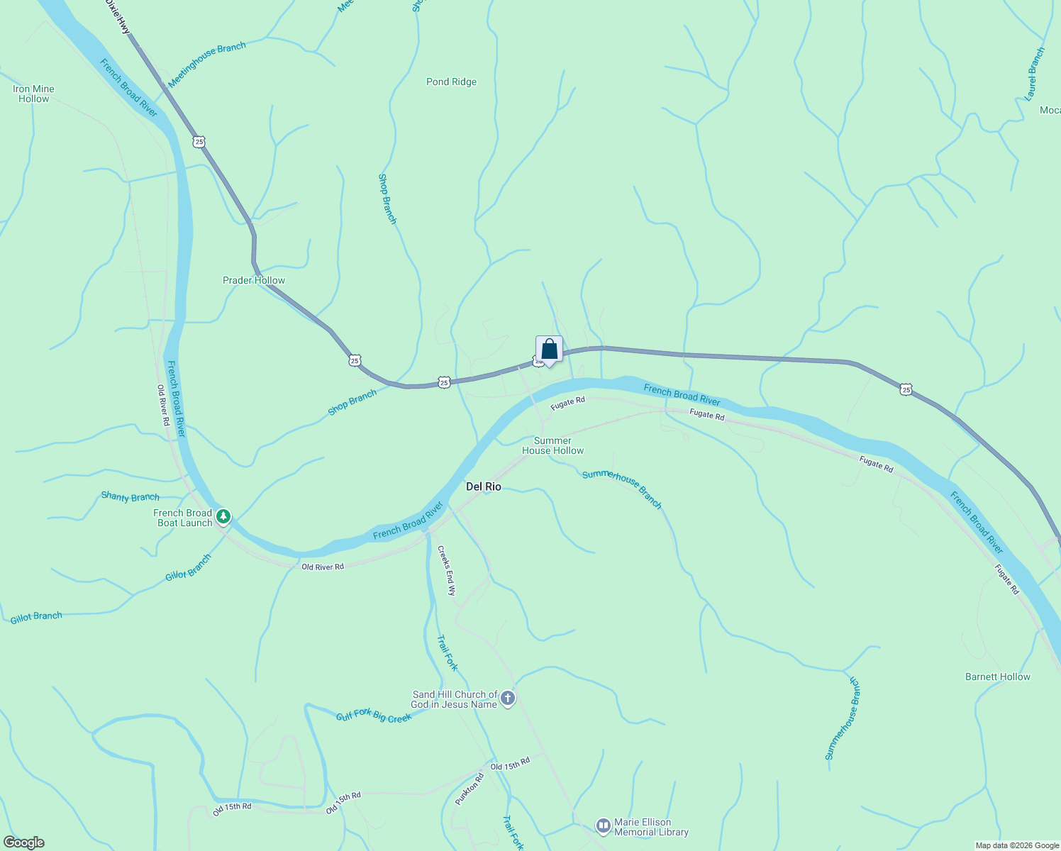 map of restaurants, bars, coffee shops, grocery stores, and more near 155 Tennessee 107 in Del Rio
