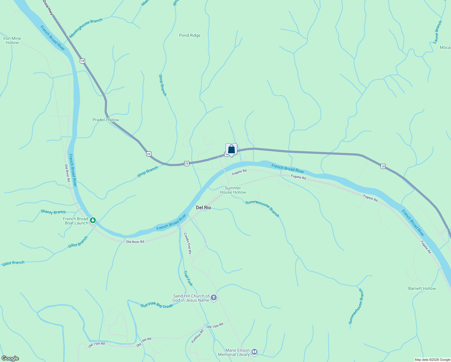 map of restaurants, bars, coffee shops, grocery stores, and more near 106 Fugate Road in Del Rio