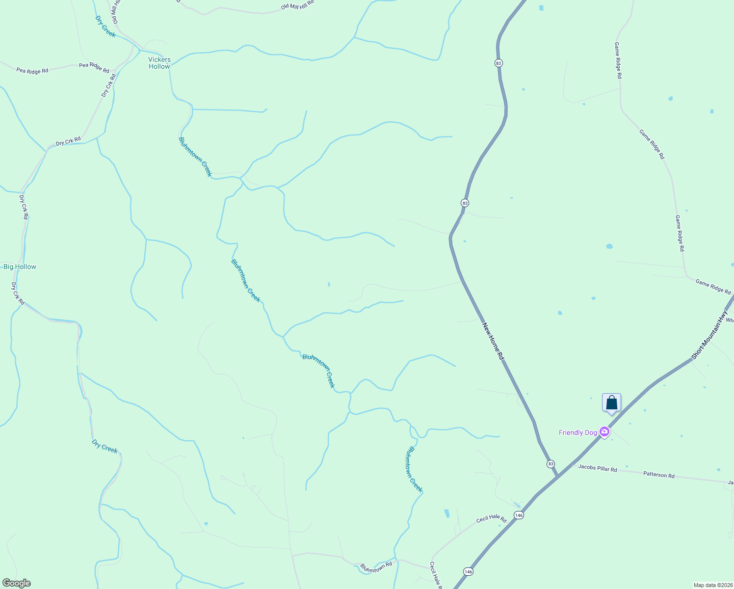 map of restaurants, bars, coffee shops, grocery stores, and more near 3460 New Home Road in Smithville